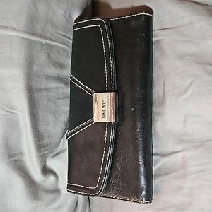 Black leather Nine West wallet